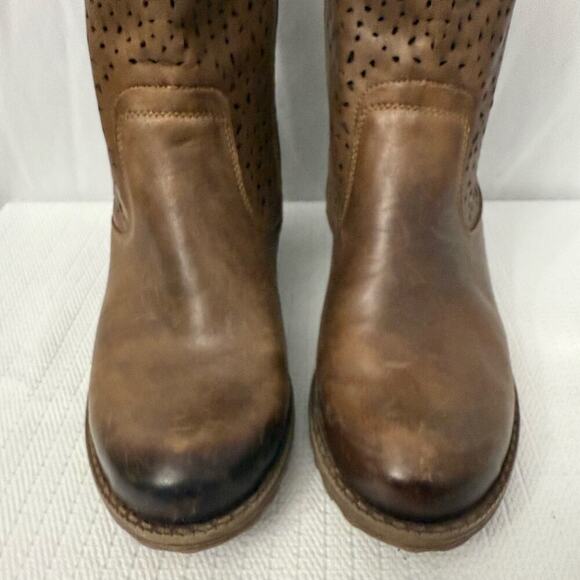 Remonte Ankle Boots Womens 6 Brown Boho Studded Side Zip - Picture 2 of 11